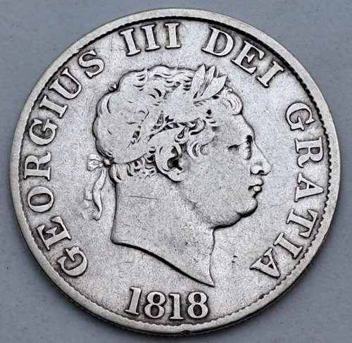 1818 United Kingdom Sterling Silver ½ Crown - George III 2nd portrait