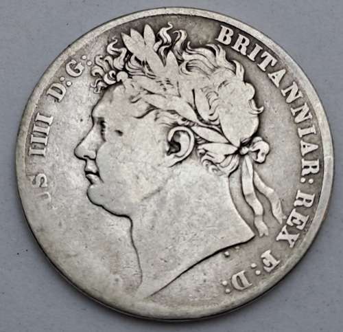 1820 United Kingdom Sterling Silver ½ Crown - George IV 1st portrait, 1st reverse