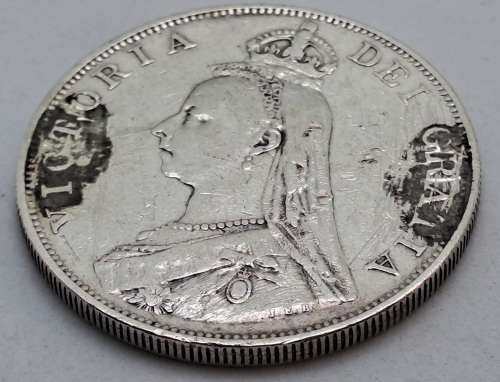 1888 United Kingdom Sterling Silver 2 Florins - Victoria 2nd portrait, `Double Florin`