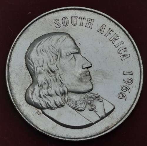 1966  South Africa Silver  1 Rand English legend - SOUTH AFRICA