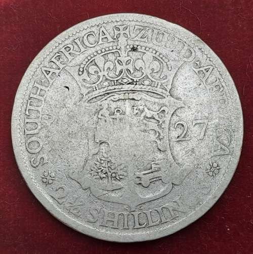 1927 ZUID-AFRIKA .800 SILVER  2½ Shillings - George V 2½ Shillings,