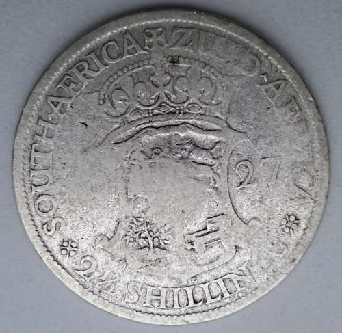 1927 ZUID-AFRIKA .800 SILVER  2½ Shillings - George V 2½ Shillings,