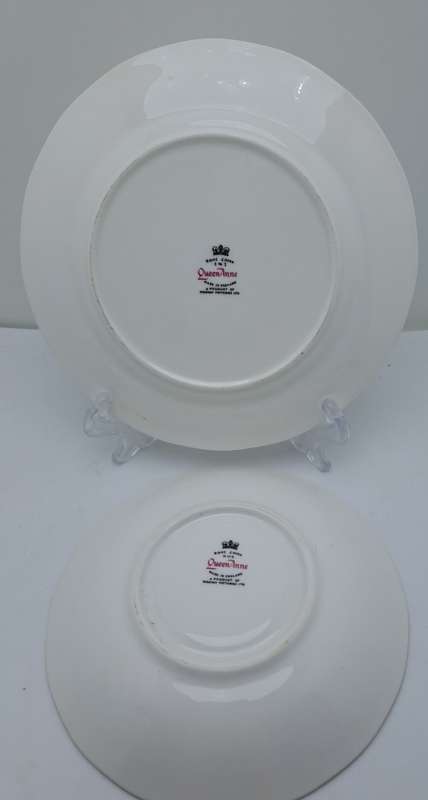 FOR BUYER vlinderskat ONLY!!!!! Queen Anne Bone China Side Plate and 4 Saucers Pattern 8654
