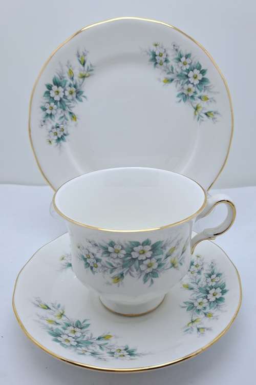 Vintage Queen Anne Bone China Tea Trio Pattern 8654 (8 Trios available)