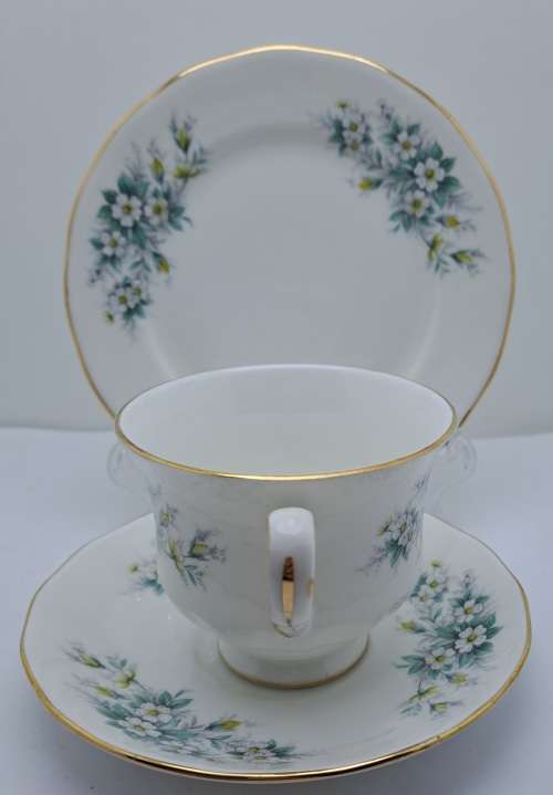 Vintage Queen Anne Bone China Tea Trio Pattern 8654 (8 Trios available)