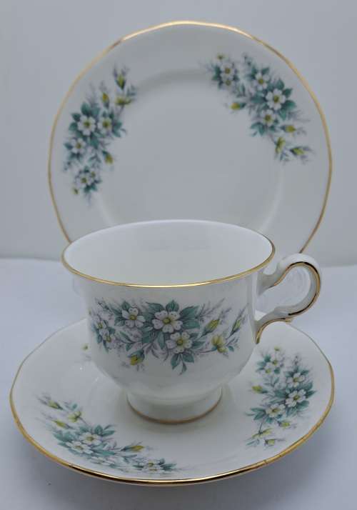 Vintage Queen Anne Bone China Tea Trio Pattern 8654 (8 Trios available)