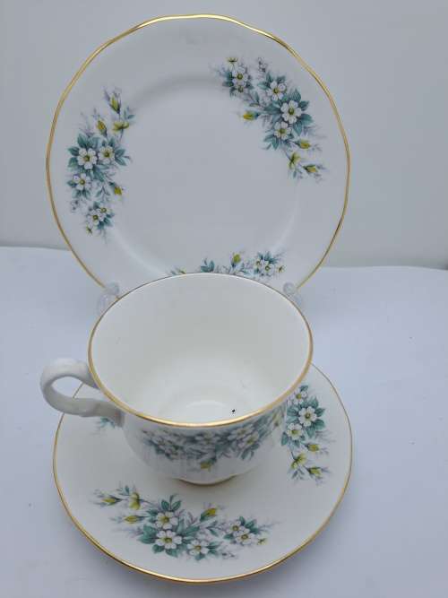 Vintage Queen Anne Bone China Tea Trio Pattern 8654 (8 Trios available)