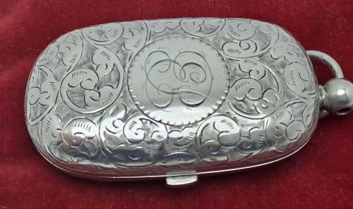 Antique 1924 Hallmarked Sterling Silver Coin Holder with 2 Silver 3d and 6d  Coins Berlingham