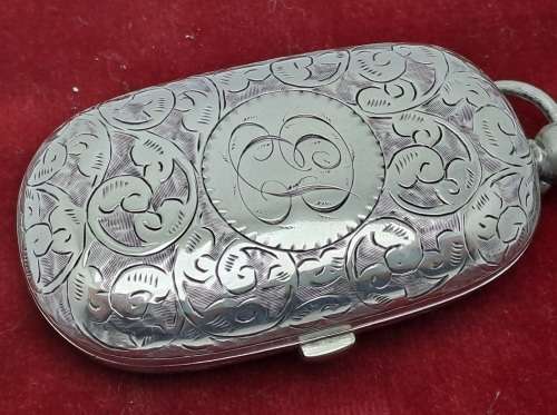 Antique 1924 Hallmarked Sterling Silver Coin Holder with 2 Silver 3d and 6d  Coins Berlingham