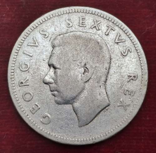 1949 South Africa 2 Shillings .800 Silver  - George VI 2 Shillings, IMPERATOR