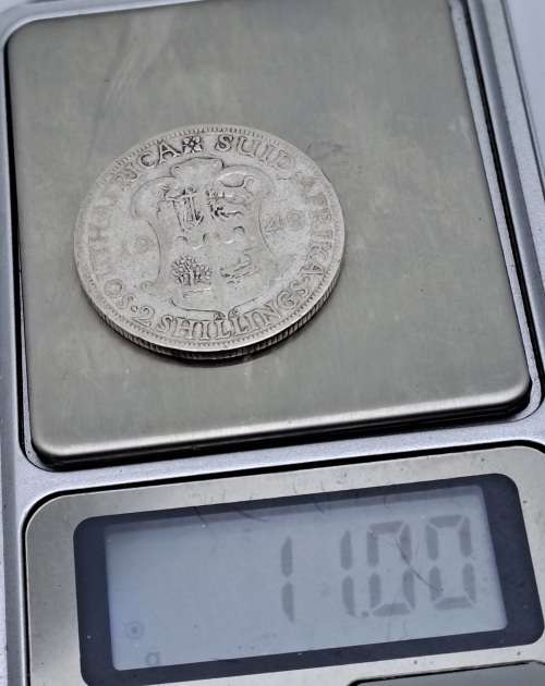 1949 South Africa 2 Shillings .800 Silver  - George VI 2 Shillings, IMPERATOR