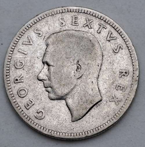 1949 South Africa 2 Shillings .800 Silver  - George VI 2 Shillings, IMPERATOR