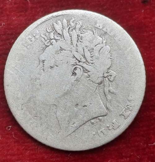 1824  United Kingdom SILVER  6 Pence - George IIII 2nd reverse