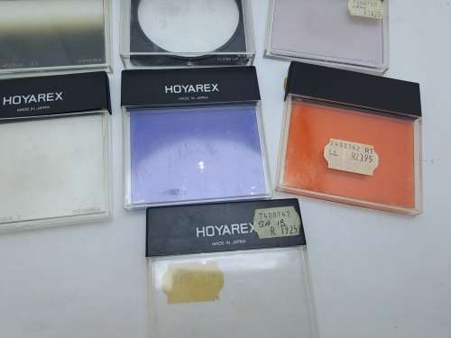 7 HOYAREX Lens  Filters -one is a close-up filter -Made in Japan