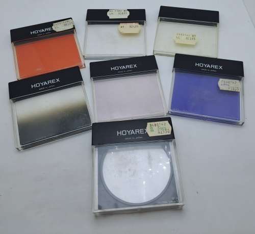 7 HOYAREX Lens  Filters -one is a close-up filter -Made in Japan