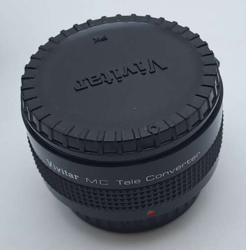 Vivitar MC  2X Tele Converter PK-A/R-PK in Pouch with documentation and  Caps -Pentax Mount