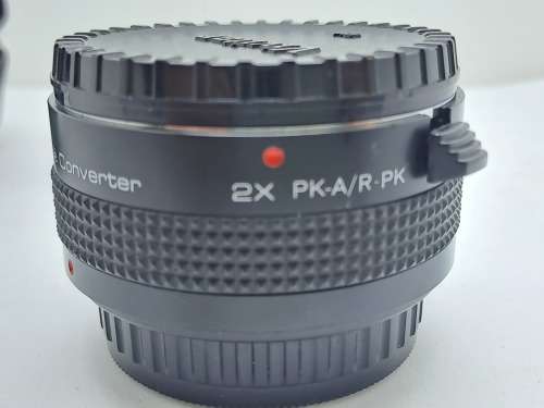 Vivitar MC  2X Tele Converter PK-A/R-PK in Pouch with documentation and  Caps -Pentax Mount