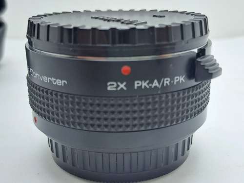 Vivitar MC  2X Tele Converter PK-A/R-PK in Pouch with documentation and  Caps -Pentax Mount