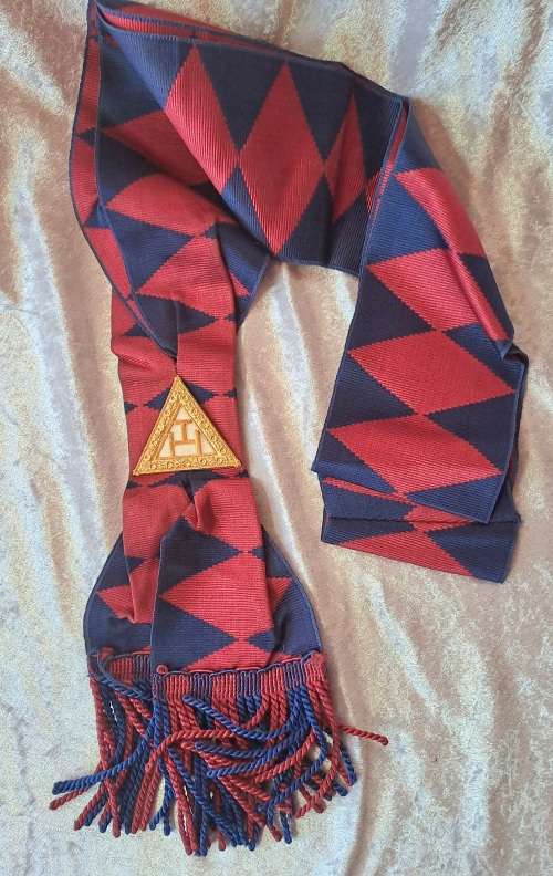 Vintage Masonic Royal Arch Sash -Companion-By Transvaal Badge Embroiderers