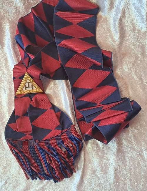 Vintage Masonic Royal Arch Sash -Companion-By Transvaal Badge Embroiderers