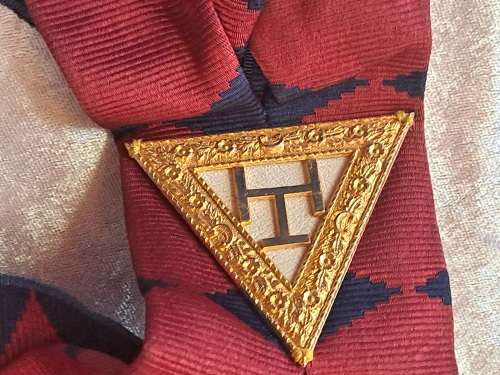 Vintage Masonic Royal Arch Sash -Companion-By Transvaal Badge Embroiderers