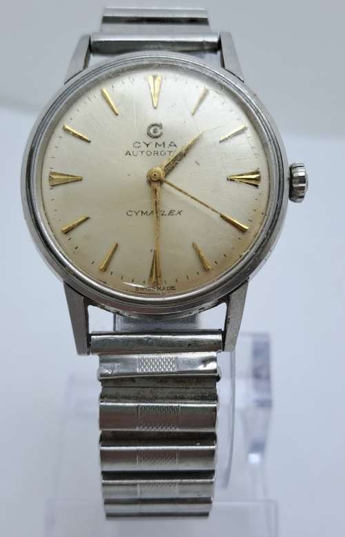 Vintage CYMA Cymaflex Autorotor Swiss Made Mens Automatic Watch -Working