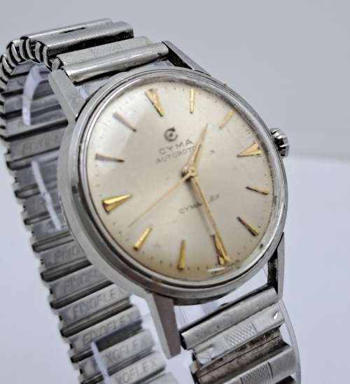 Vintage CYMA Cymaflex Autorotor Swiss Made Mens Automatic Watch -Working