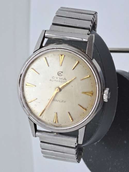 Vintage CYMA Cymaflex Autorotor Swiss Made Mens Automatic Watch -Working