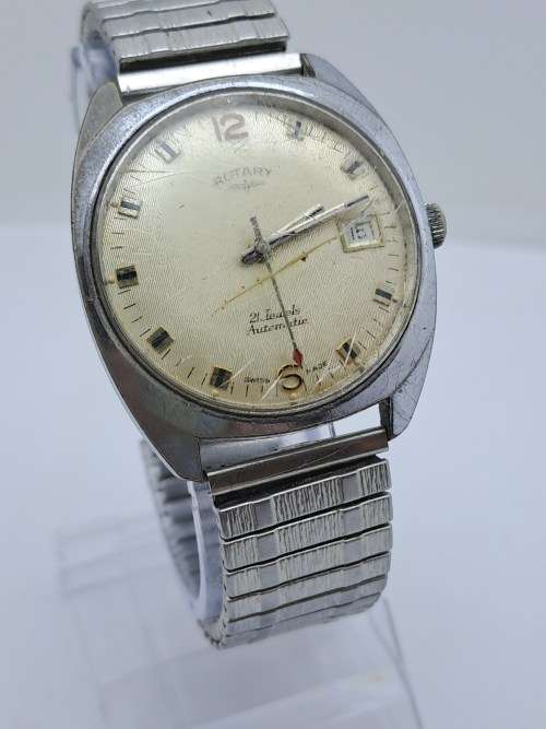 Vintage Rotary Swiss Made Automatic Swiss Made  -Working-21 Jewels