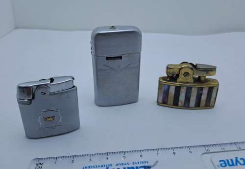 3 Vintage Ronson Lighters -Not Serviced -Not Tested