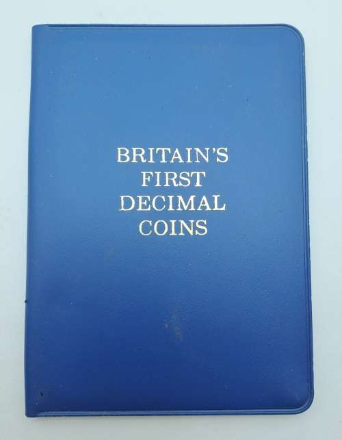 1971 Britain`s First Decimal Coin set in Blue Wallet