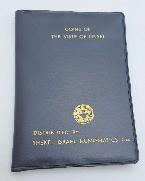 6 Uncirculated 1948-1970 Coins of Israel 1970 Issue 22nd Anniversary in Wallet