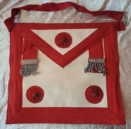 Vintage Masonic - Leather Apron -by Toye South Africa  -Needs cleaning 39cm x34cm (Free Mason)