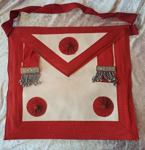 Vintage Masonic - Leather Apron -by Toye South Africa  -Needs cleaning 39cm x34cm (Free Mason)