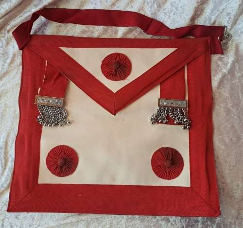 Vintage Masonic - Leather Apron -by Toye South Africa  -Needs cleaning 39cm x34cm (Free Mason)