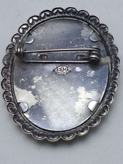 Rare Collectable Vintage Thomas L Mott Brooch  IRIS 50mmx38mm Art Deco  Hand Made in England