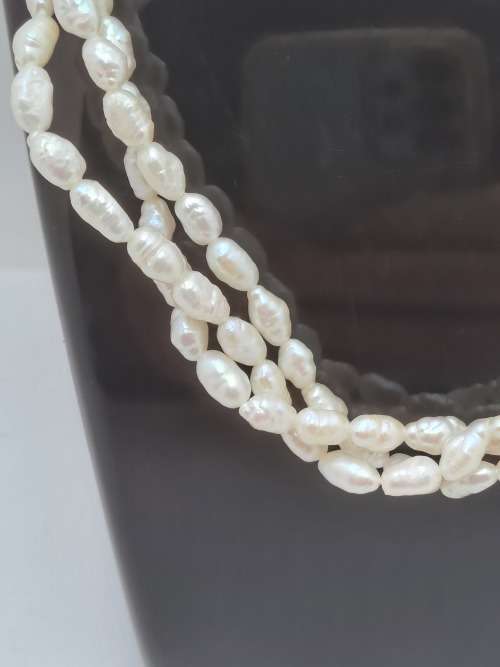 Vintage 3 Strand  Pearl Necklace 42cm  (Boxed)