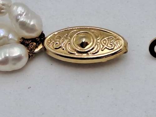 Vintage 3 Strand  Pearl Necklace 42cm  (Boxed)