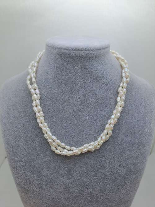 Vintage 3 Strand  Pearl Necklace 42cm  (Boxed)