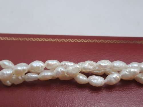Vintage 3 Strand  Pearl Necklace 42cm  (Boxed)