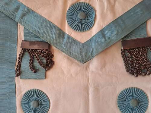 Vintage Masonic  - Leather Apron --Needs cleaning 39cm x34cm (Free Mason)
