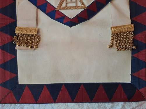 Vintage Masonic  - Leather Apron --Needs cleaning 39cm x34cm (Free Mason)