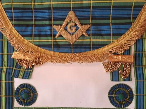 Vintage Masonic  - Leather Apron --Needs cleaning 39cm x34cm (Free Mason)