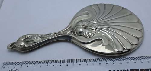 Antique / Vintage Vanity Mirror and Brush set.. (No hallmarks or makers mark)