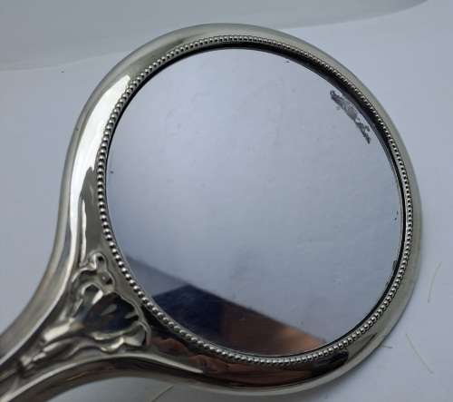 Antique / Vintage Vanity Mirror and Brush set.. (No hallmarks or makers mark)