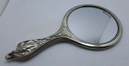 Antique / Vintage Vanity Mirror and Brush set.. (No hallmarks or makers mark)