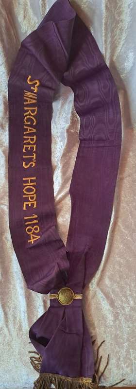 Vintage Masonic  -St Margaret`s Hope 1184 Sash By Toye-(Free Mason)