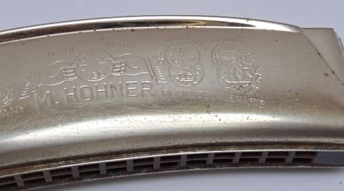 Vintage M.Hohner Harmonika UNSERE LIEBLINGE in Original Box.32 Holes