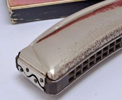 Vintage M.Hohner Harmonika UNSERE LIEBLINGE in Original Box.32 Holes