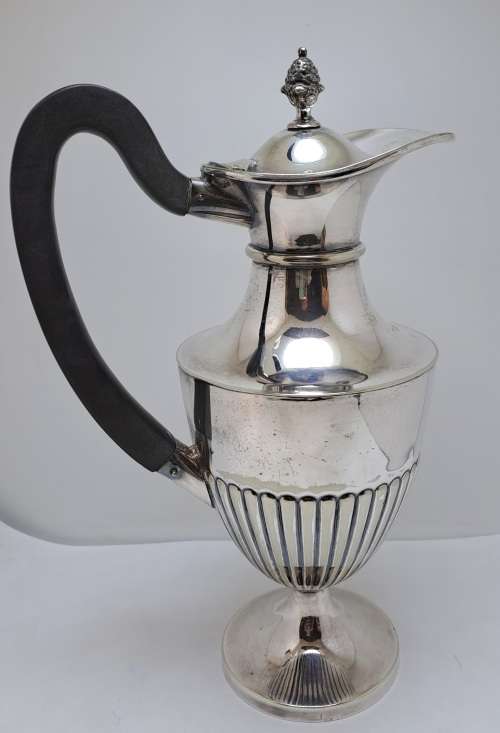 Large Vintage Silver-plate Pitcher with Bakelite Handle